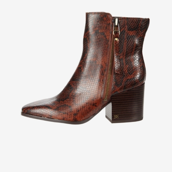 SAM EDELMAN CARLYSLE WOMENS BOOTIES LEATHER ANKLE BOOTS SIZE 6.5 - Picture 2 of 10